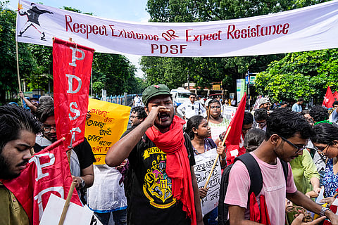 Progressive Democratic Students Federation protest in Kolkata